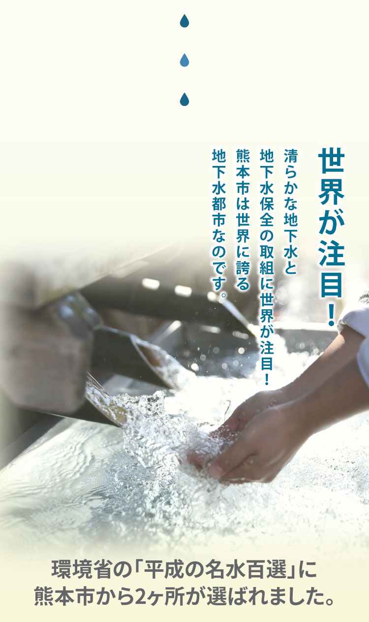 環境省の「平成の名水百選」に熊本市から2ヶ所が選ばれました